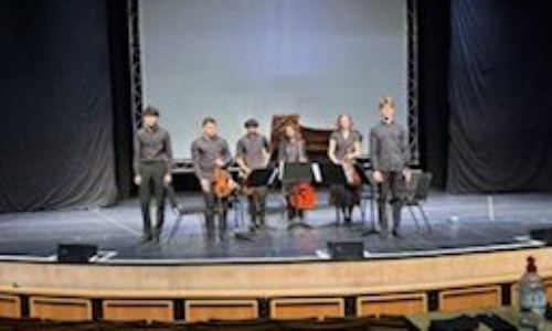 Our sextet on stage